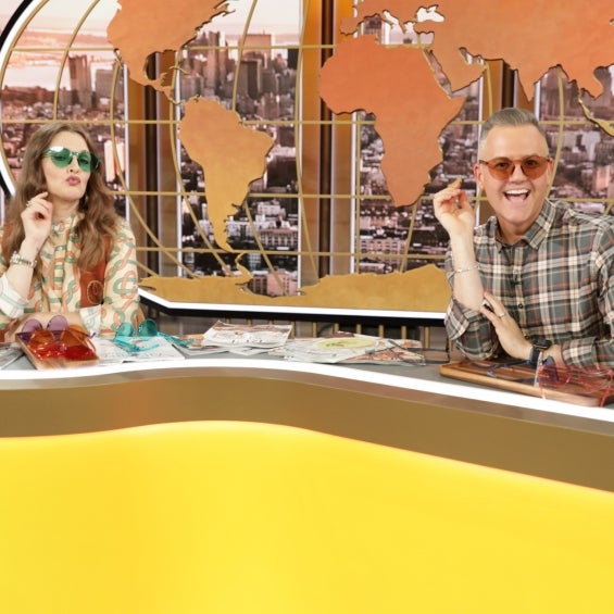 drew barrymore ross mathews desk