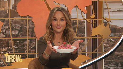 Giada De Laurentiis and Drew Taste Strawberry Spaghetti | Drew's News