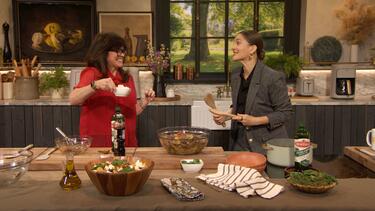 Valerie Bertinelli Shows How to Make Ratatouille Pasta Salad with Balsamic Vinaigrette