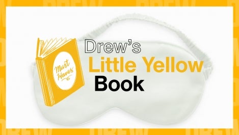 drew logo and eye sleep mask