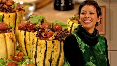 The ULTIMATE Fall Dish: Stuffed Roast Delicata Squash with Chef Pilar Valdes 