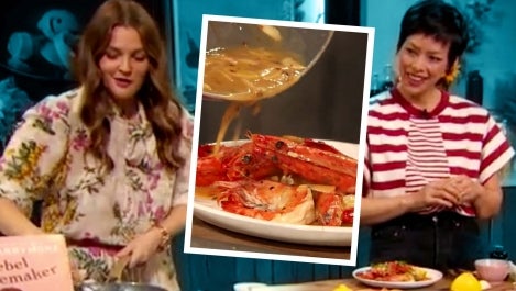 Drew and Pilar Valdes Cook Up Flavorful Shrimp Scampi