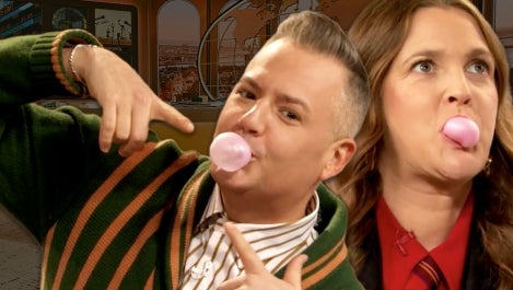 Drew and Ross Mathews Go Head-to-Head in a Bubblegum Blowing Contest | Drewth or Dare