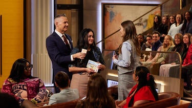 Drew Barrymore Comforts Audience Member Who Has Emotional Reaction to Winning Family Vacation Getaway 