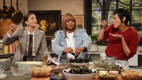 Drew Crew in the kitchen