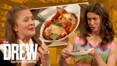 Alexis deBoschnek and Drew Make Gorgeous Eggplant Parmesan Recipe | Drew's Cookbook Club